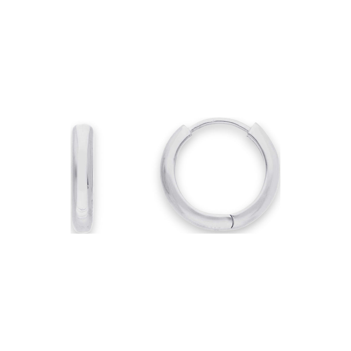 Orecchini in argento a scattino lisci diam. 1 cm - Gioielli Pavan