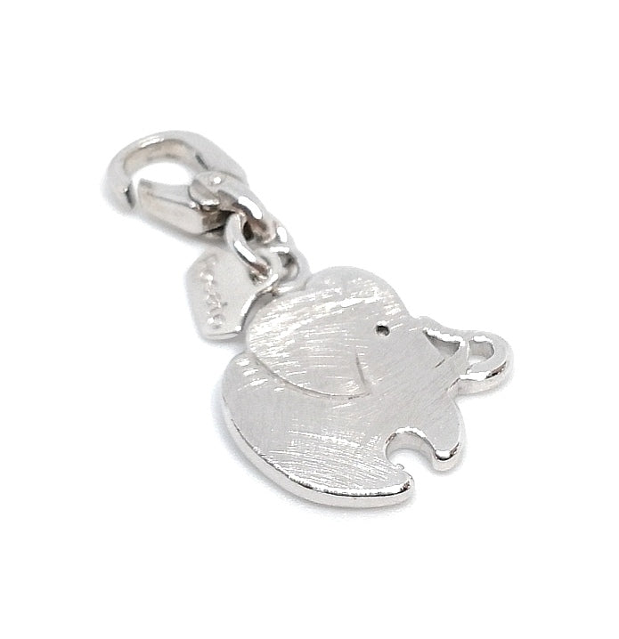 Ciondolo Argento - Elefantino con diamantino - Gioielli Pavan
