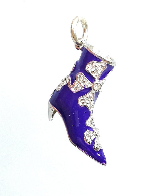 Ciondoli e pendenti Ciondolo Stivaletto viola con zirconi - Gioielli Pavan