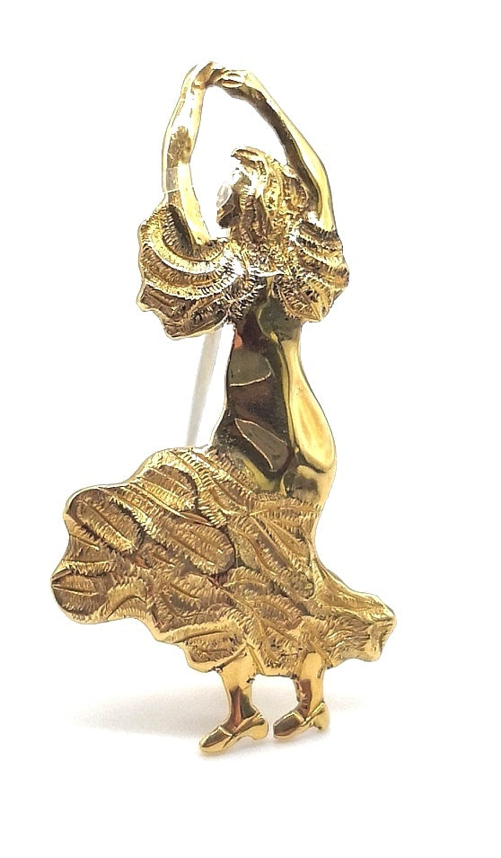 Spilla Spilla ballerina Flamenco in oro giallo - Gioielli Pavan
