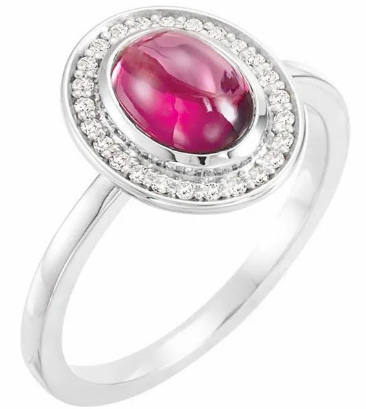 gemme Granato cabochon ovale naturale - Gioielli Pavan