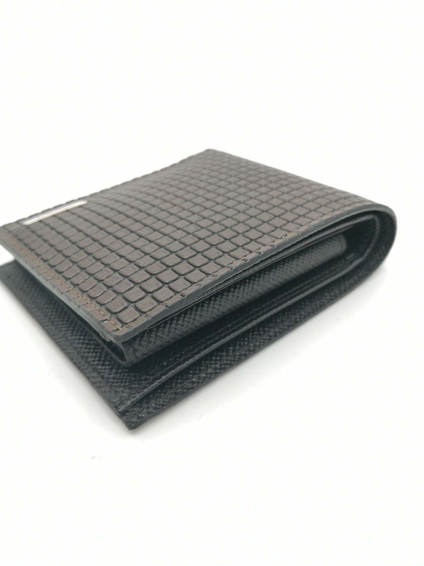 Serapian Milano portafoglio uomo pelle marrone logo ripetuto - Gioielli Pavan