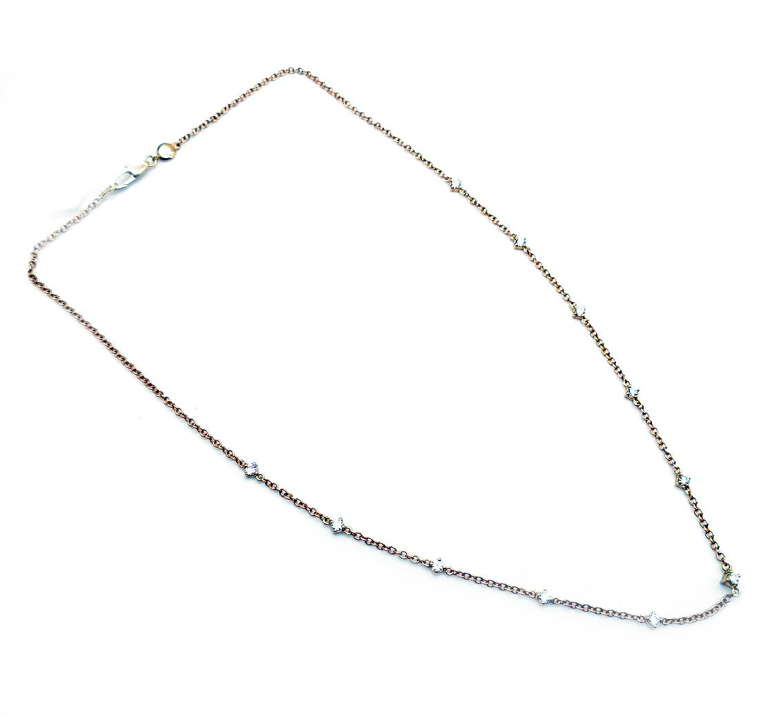 Girocollo Girocollo oro rosa con diamanti - Gioielli Pavan