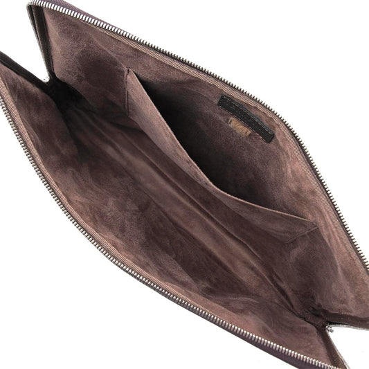 Serapian Big i-pad folio with handle evolution kaki - Gioielli Pavan