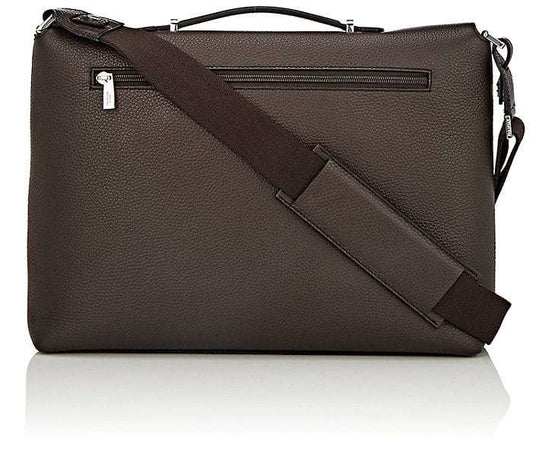 Serapian slim briefcase with lock evolution kaki - Gioielli Pavan