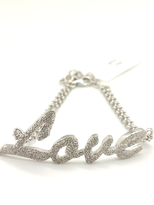 Bracciale Bracciale in argento con scrittaLove - Gioielli Pavan