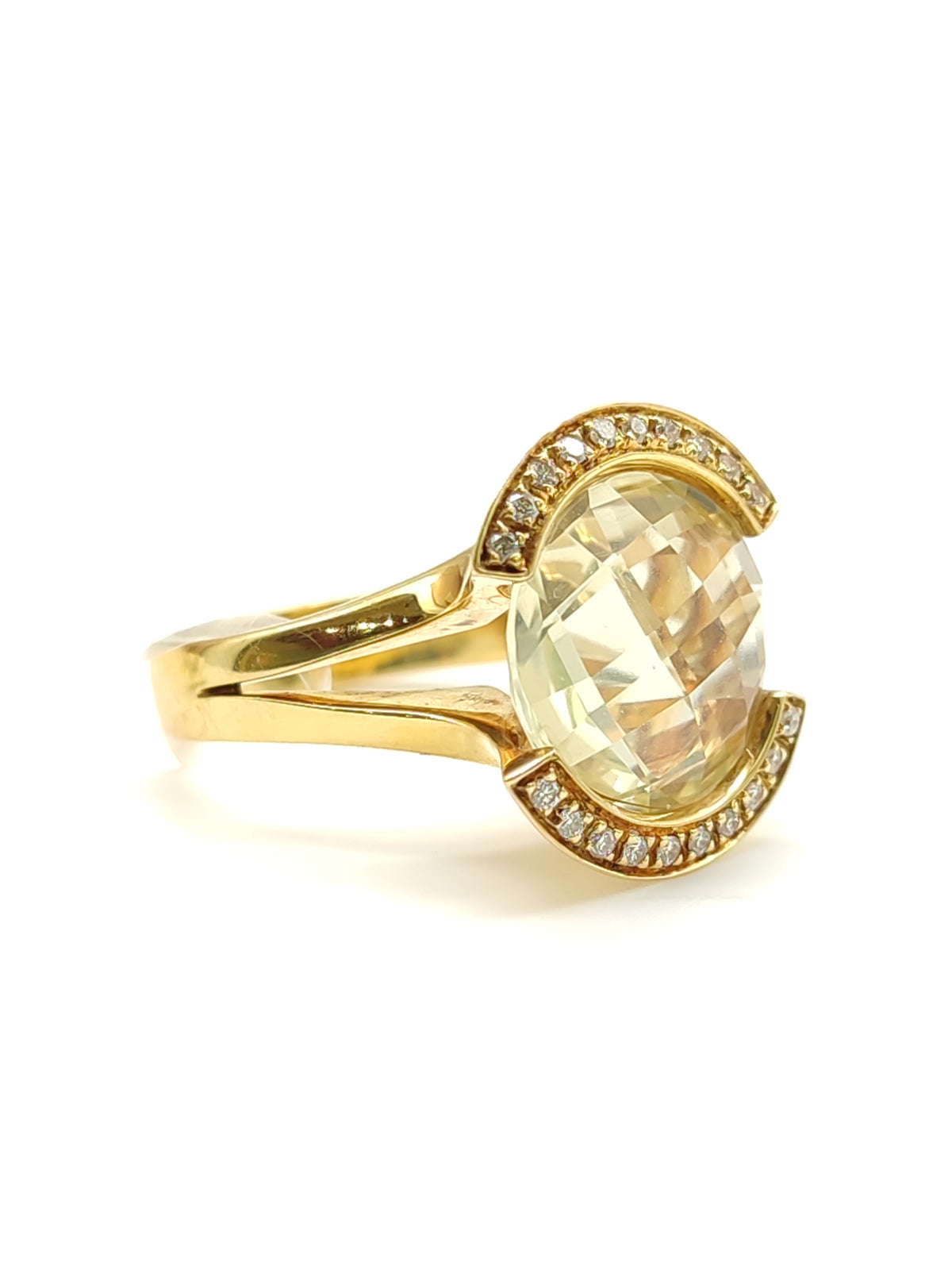 Anello Eliodoro e diamanti - Gioielli Pavan