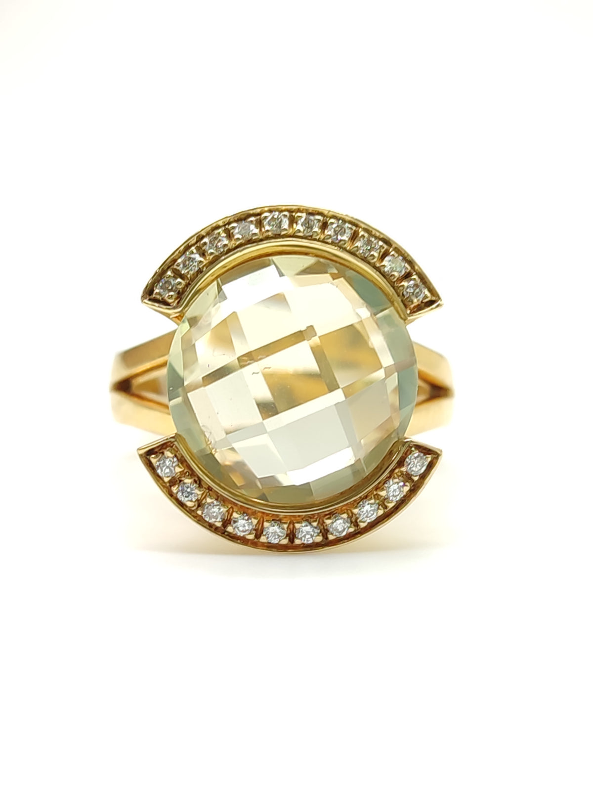 Anello Eliodoro e diamanti - Gioielli Pavan