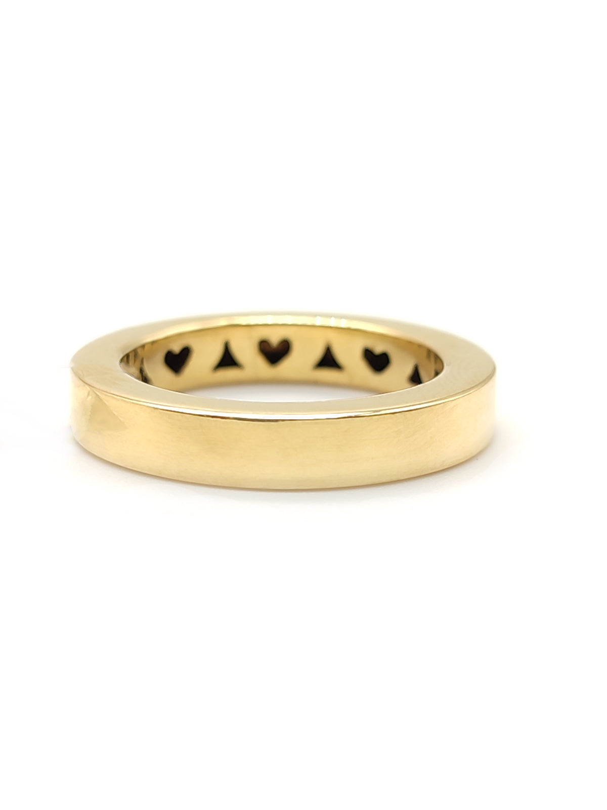 Anello a fascia squadrata in oro giallo 18 kt - Gioielli Pavan