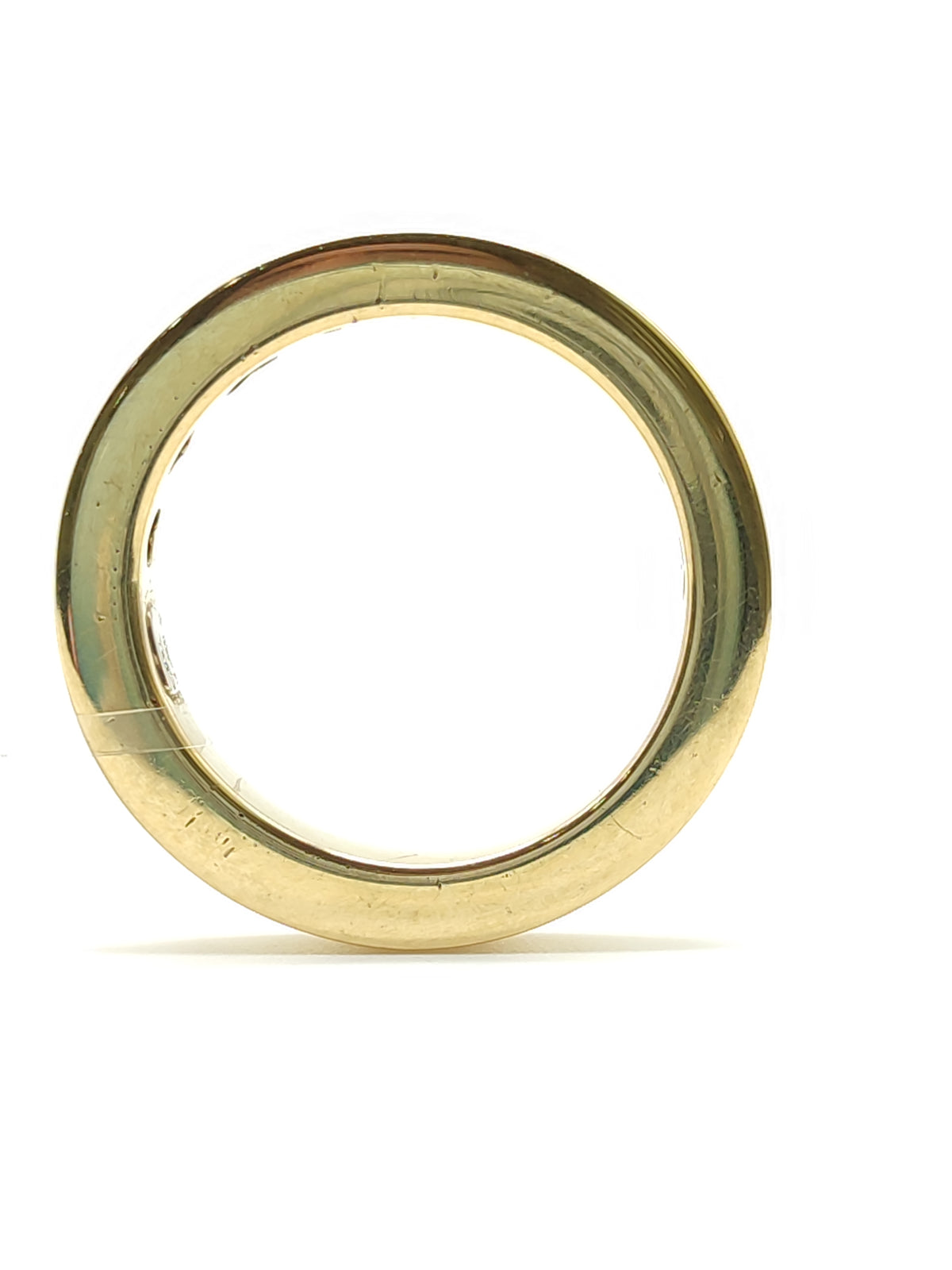 Anello a fascia squadrata in oro giallo 18 kt - Gioielli Pavan