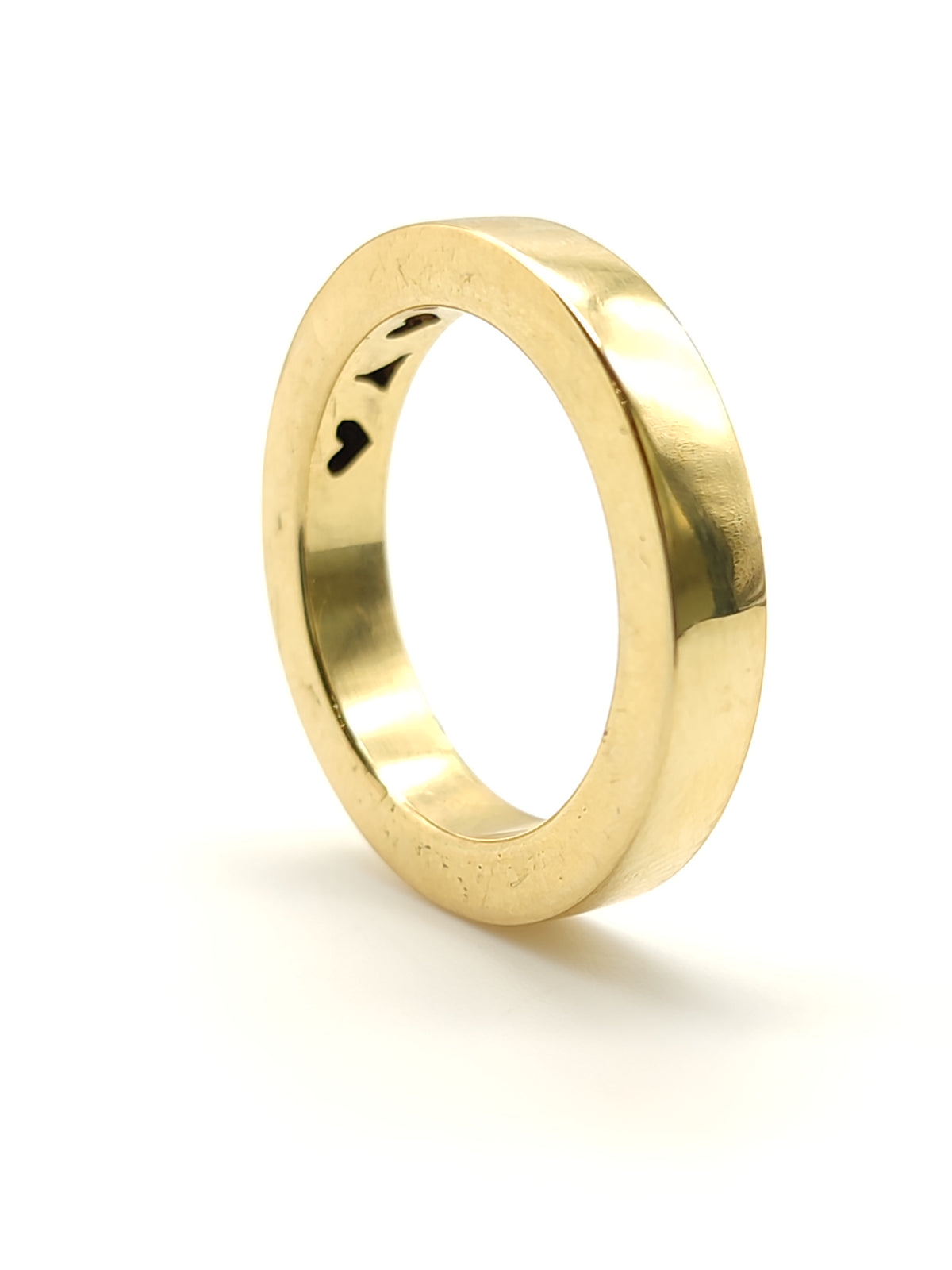 Anello a fascia squadrata in oro giallo 18 kt - Gioielli Pavan