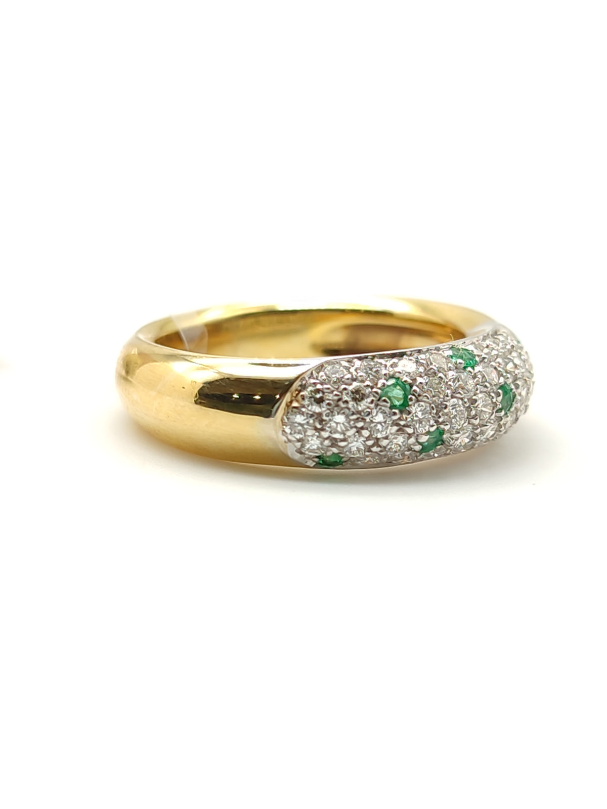 Anello in oro con smeraldi e diamanti - Gioielli Pavan