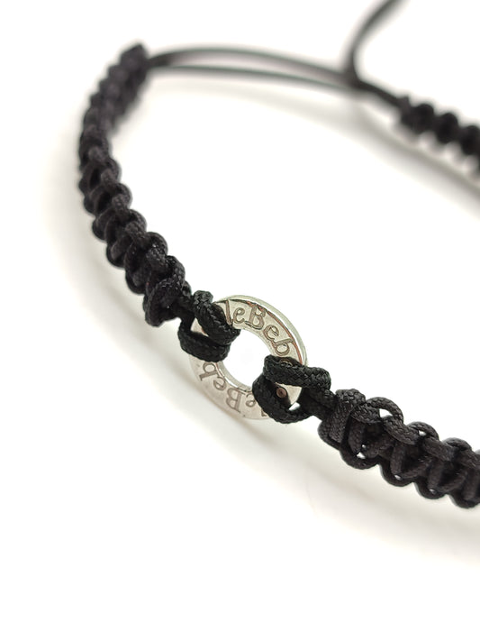 Bracciale Braccialetto in argento sagola nera Lebebé - Gioielli Pavan