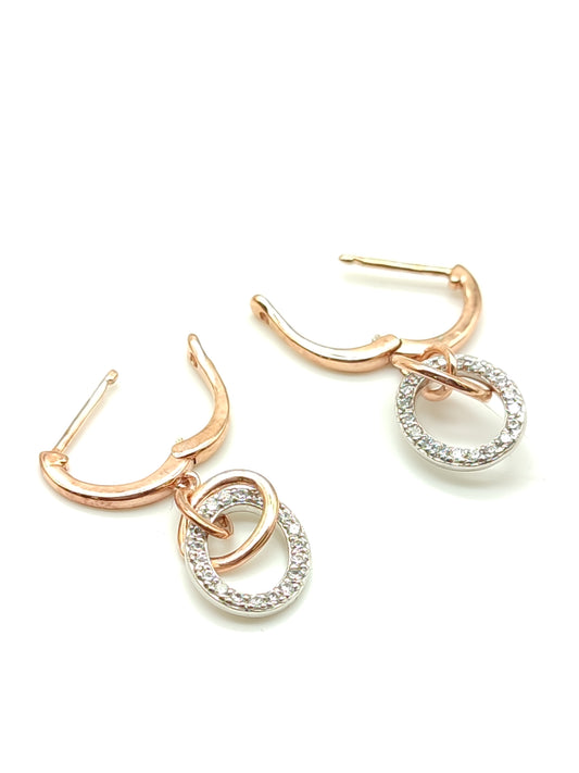 Orecchini Orecchini in argento pendenti a cerchi con zirconi - Gioielli Pavan