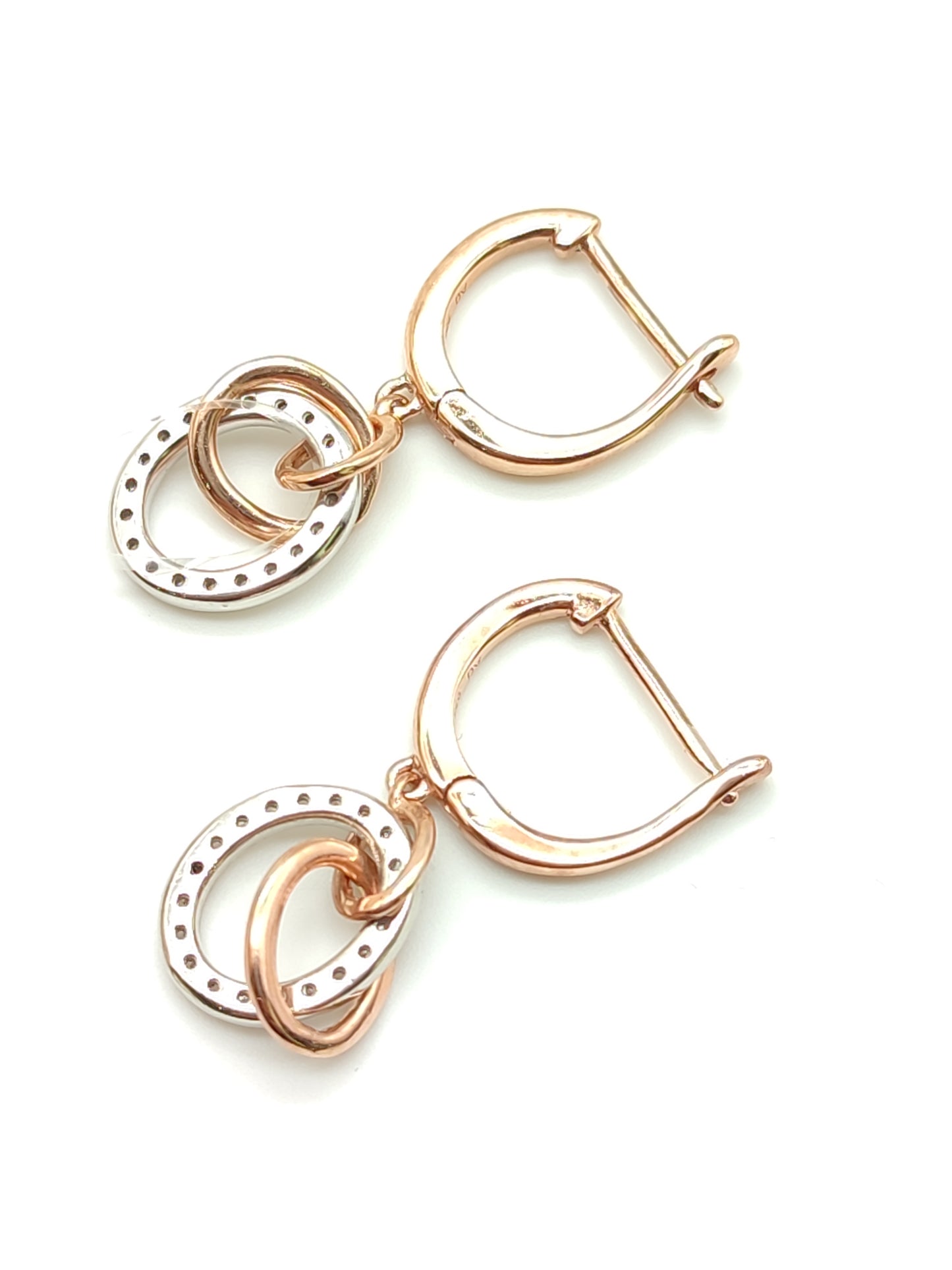 Orecchini Orecchini in argento pendenti a cerchi con zirconi - Gioielli Pavan