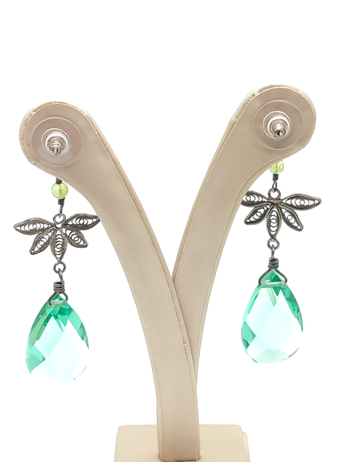 Orecchini Orecchini in filigrana d'argento con quarzi Lemuria - Gioielli Pavan