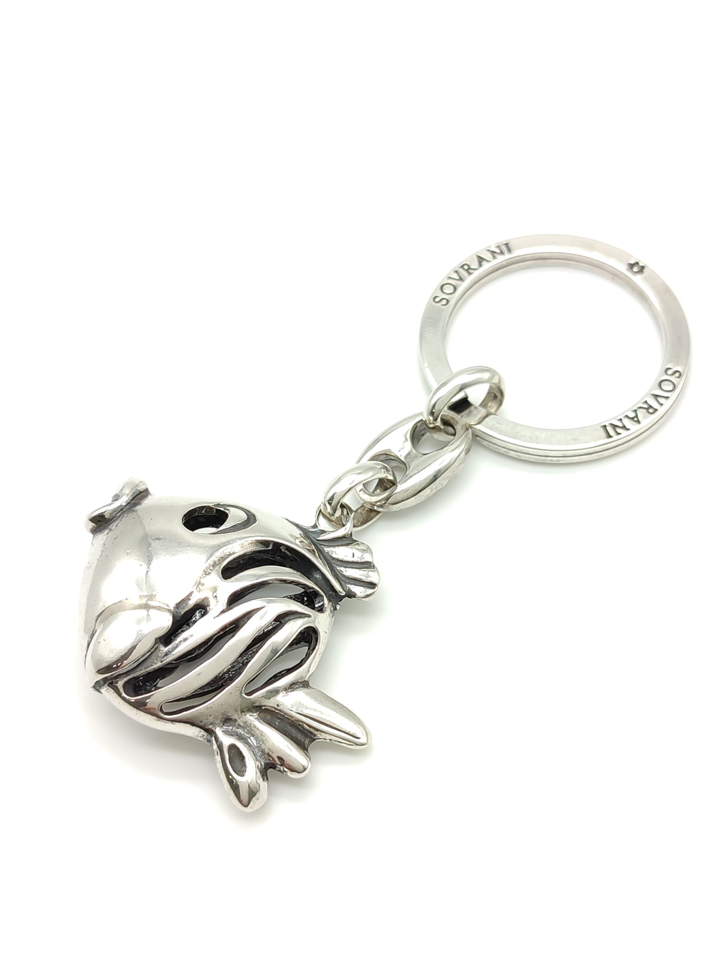 Portachiavi Portachiavi in argento con pesce traforato - Gioielli Pavan