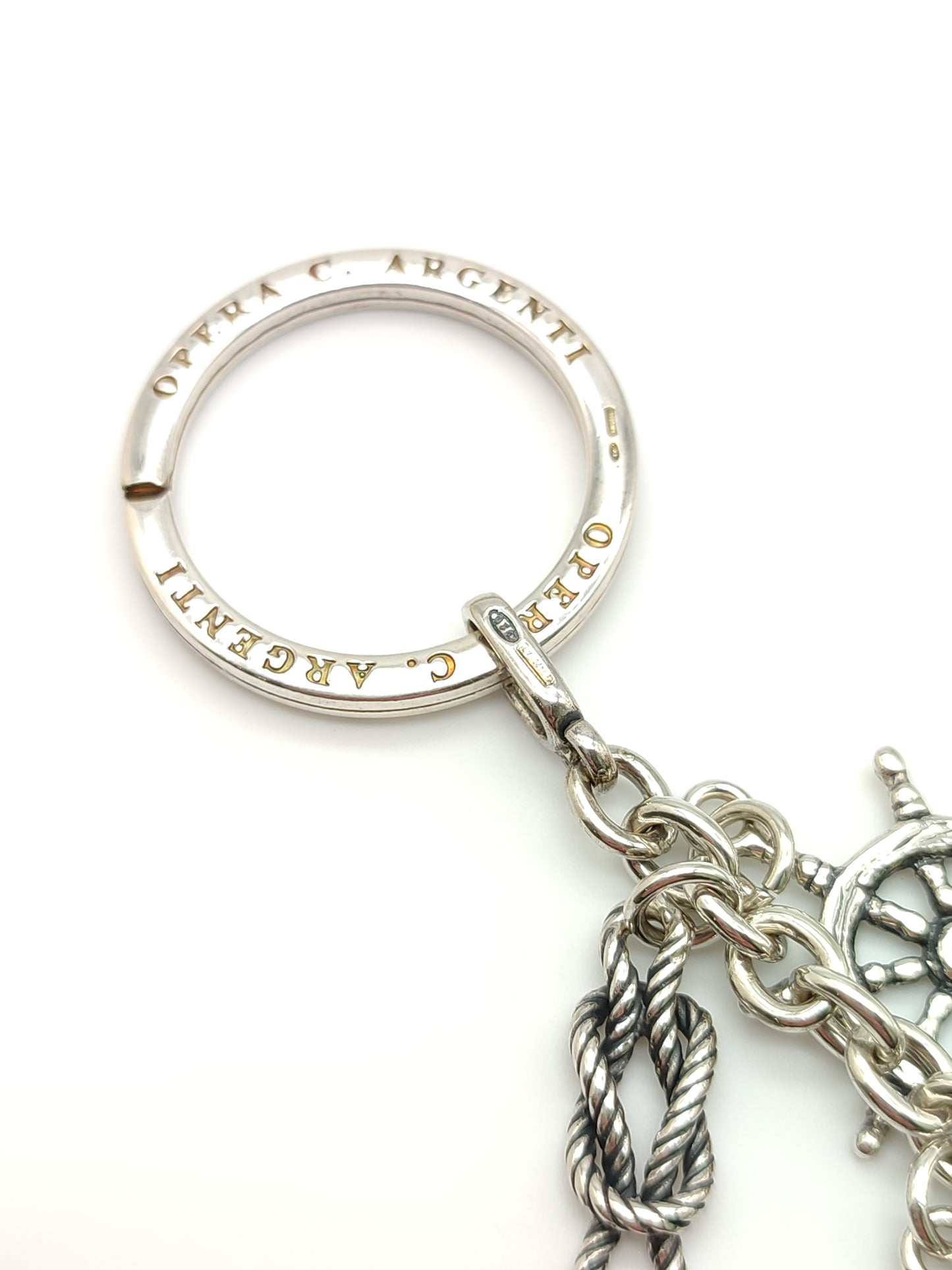 Portachiavi Portachiavi in argento con simboli mare - Gioielli Pavan