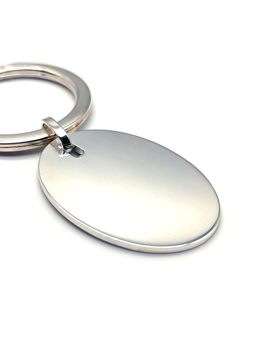 Portachiavi Portachiavi in argento con ovale liscio - Gioielli Pavan