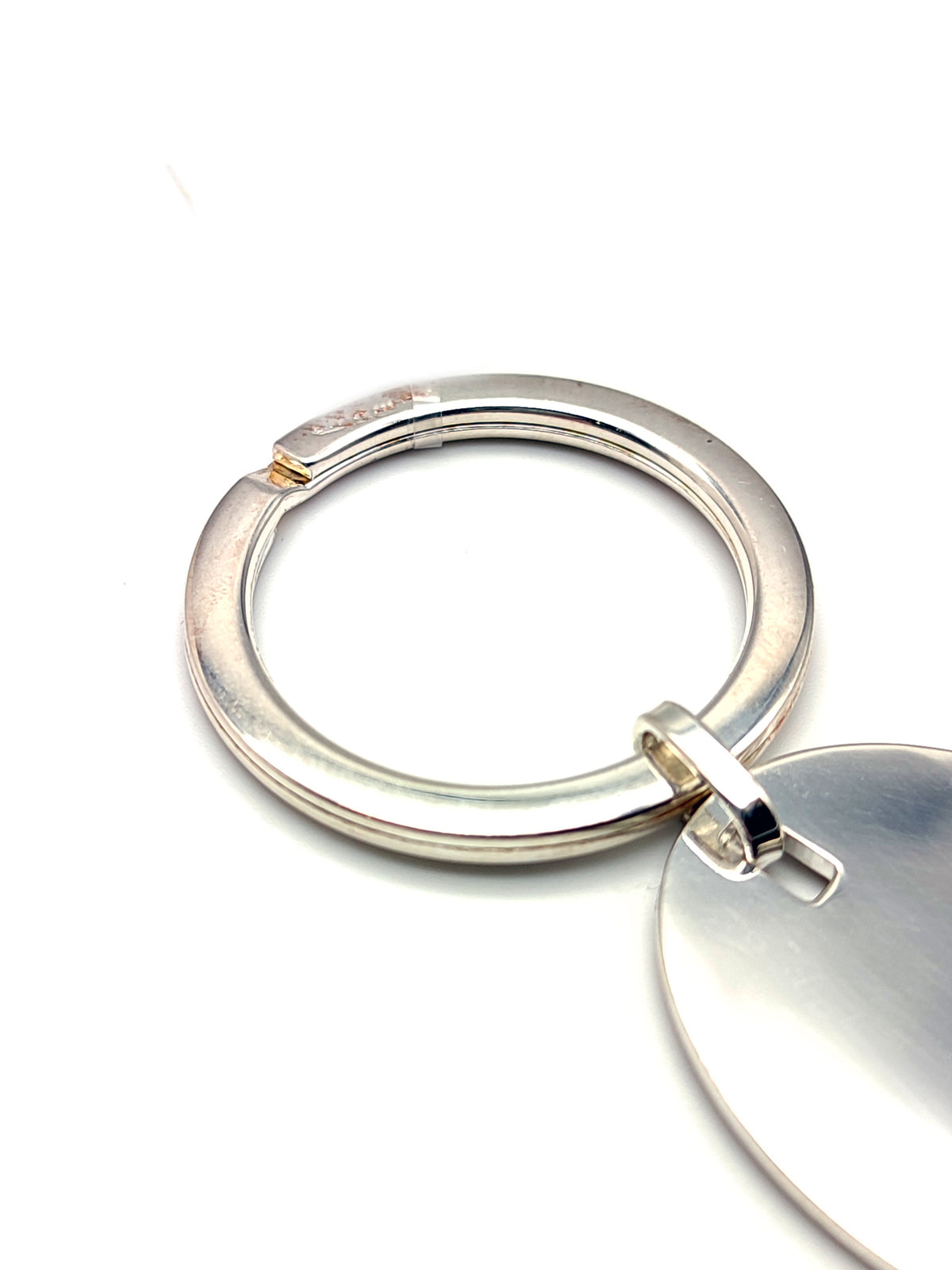 Portachiavi in argento con ovale liscio - Gioielli Pavan