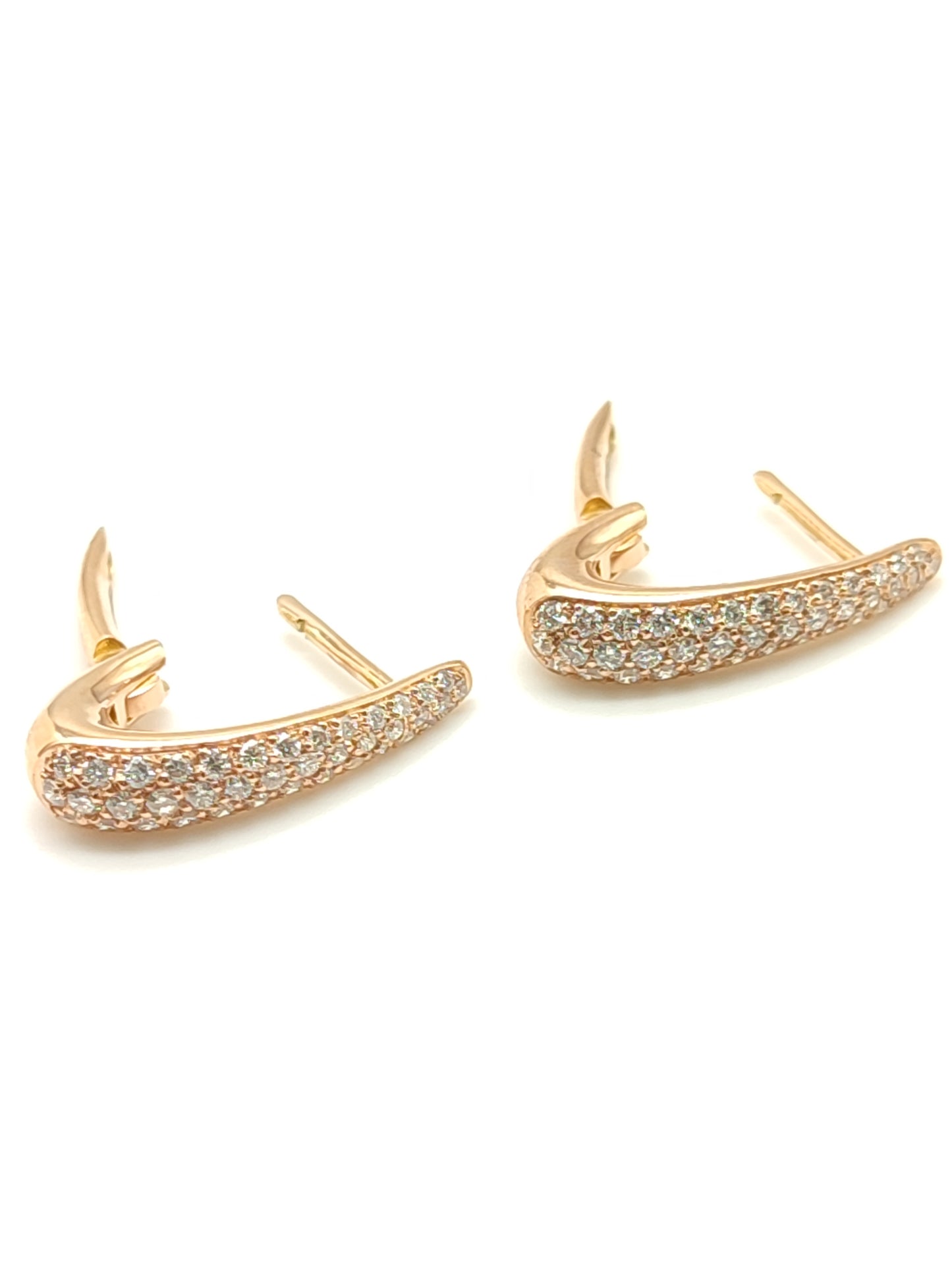 Orecchini Orecchini ovali in oro rosa con diamanti - Gioielli Pavan