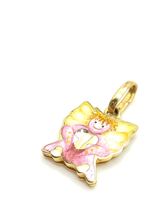 Ciondoli e pendenti Ciondolo angelo in oro con smalto - Gioielli Pavan