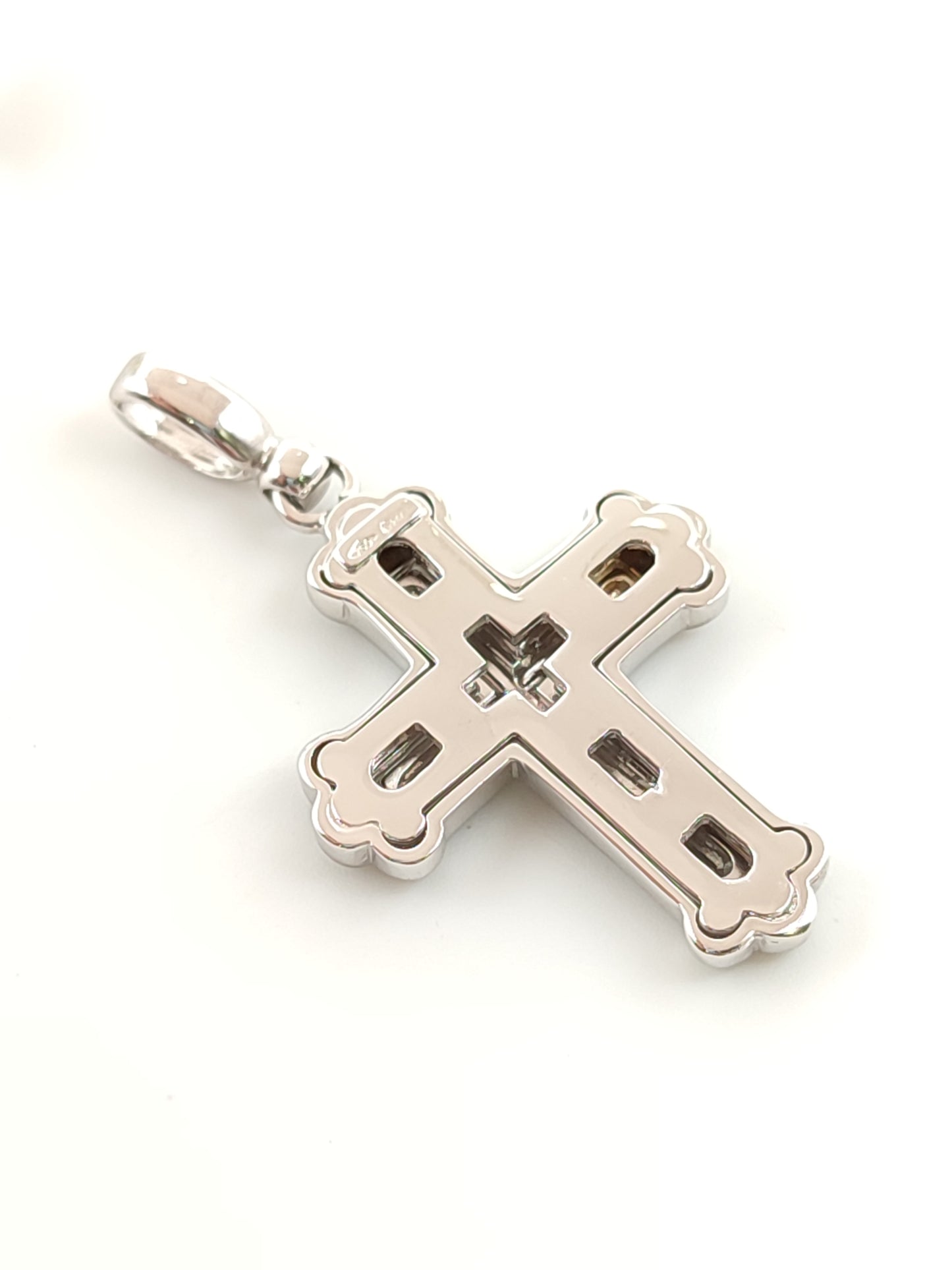 Ciondoli e pendenti Ciondolo croce in oro bianco satinato lucido - Gioielli Pavan