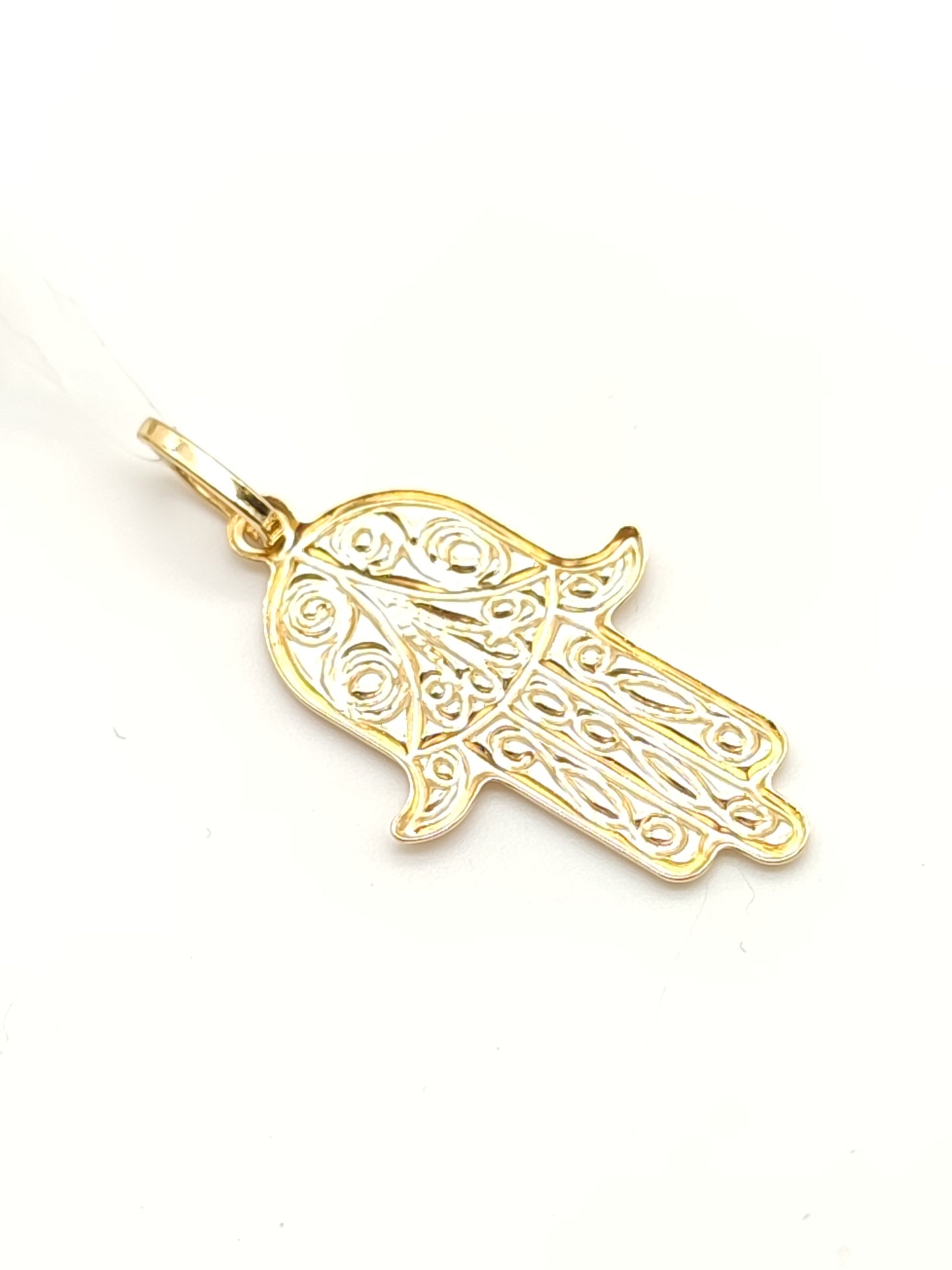 Ciondoli e pendenti Ciondolo mano di Fatima in oro lavorata - Gioielli Pavan