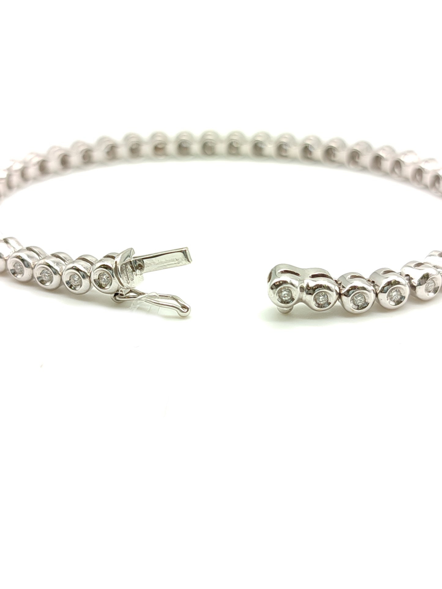 Bracciale Bracciale tennis in oro a battuta con diamanti 0.44ct - Gioielli Pavan