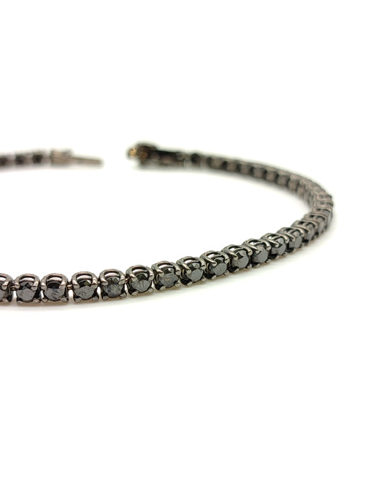 Bracciale Bracciale tennis in oro brunito diamanti neri 6.00ct - Gioielli Pavan