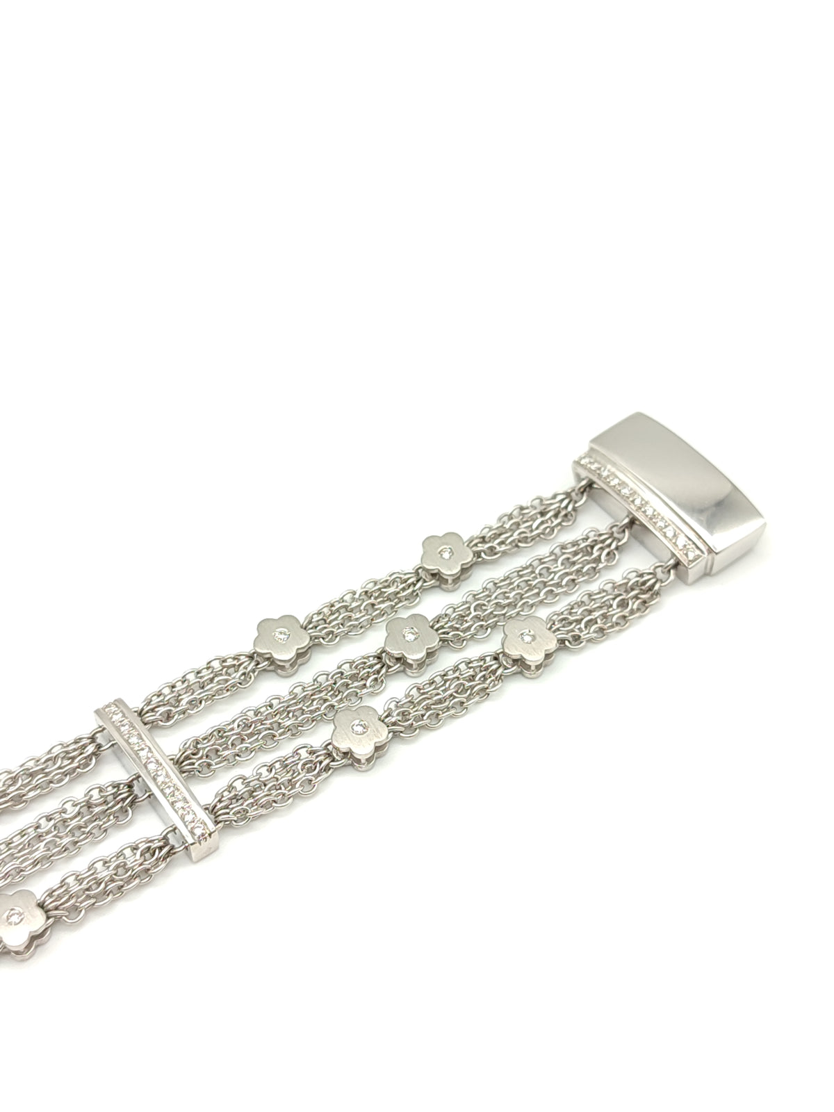 Bracciale multi filo in oro con diamanti 0.59ct - Gioielli Pavan