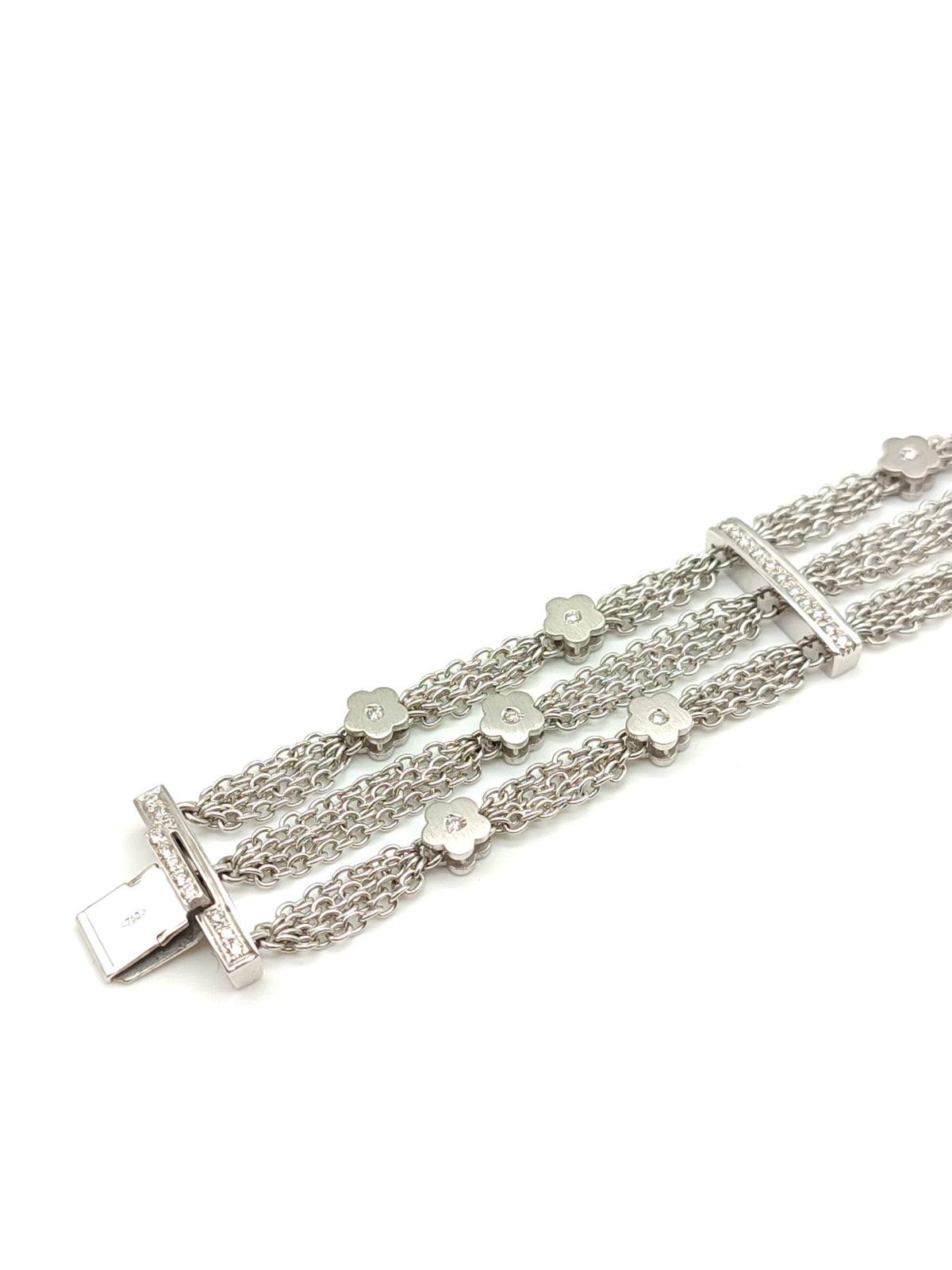 Bracciale multi filo in oro con diamanti 0.59ct - Gioielli Pavan