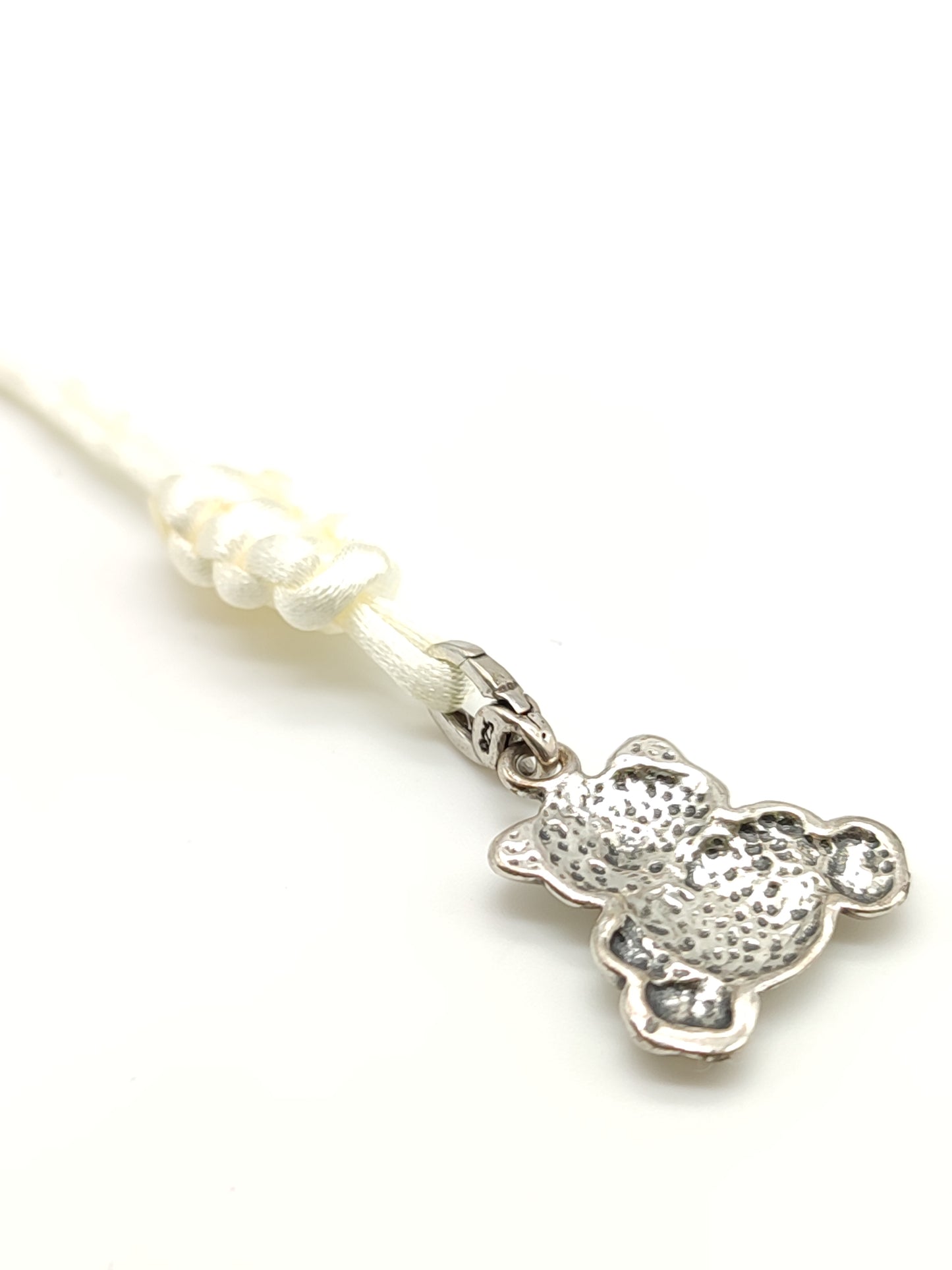 Portachiavi Portachiavi in argento orsetto con corda in raso - Gioielli Pavan