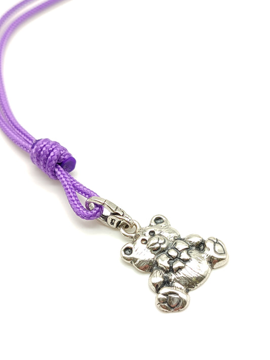 Portachiavi Portachiavi in argento orsetto con corda in sagola - Gioielli Pavan