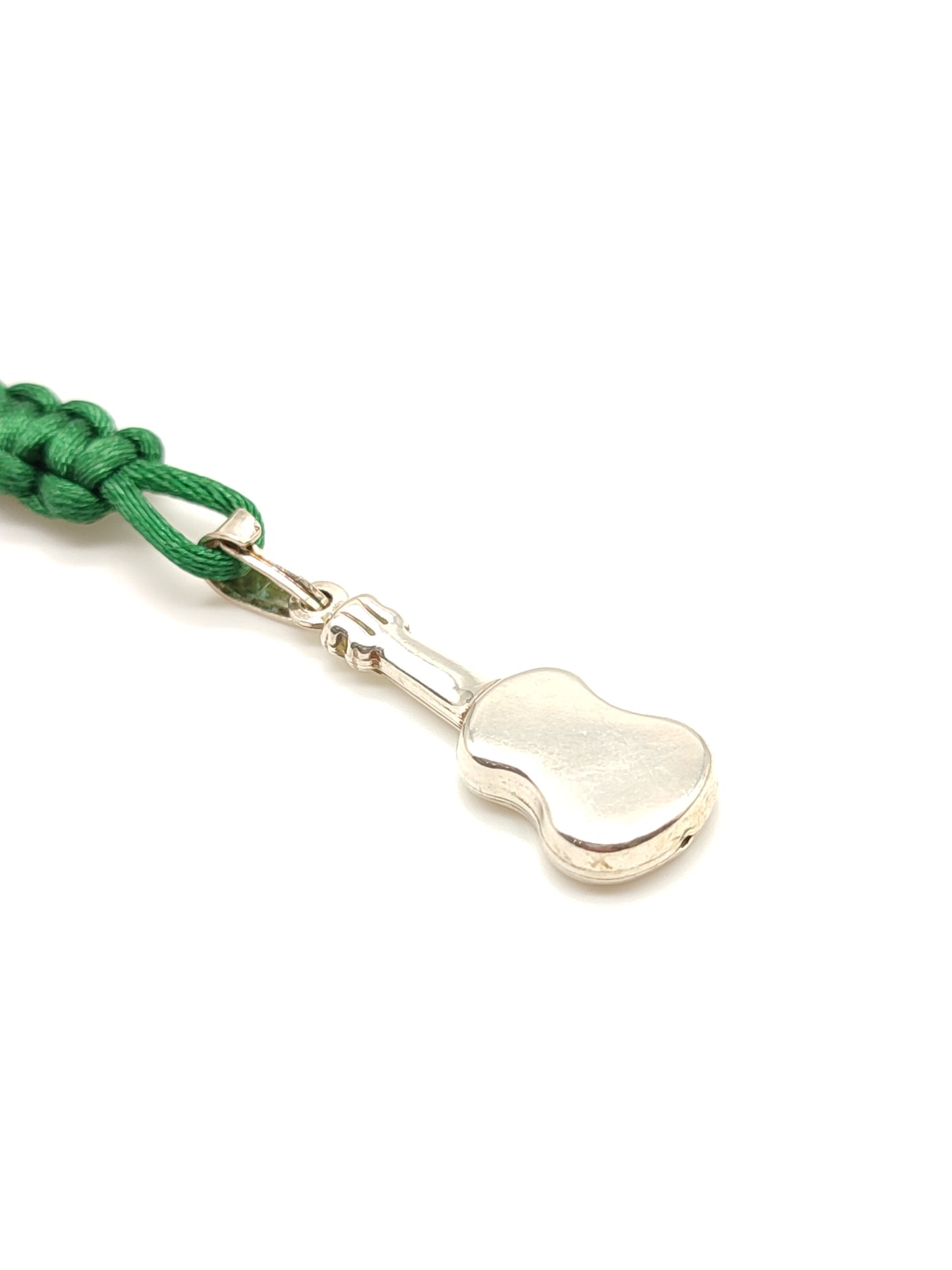 Portachiavi Portachiavi in argento chitarra con corda in raso - Gioielli Pavan