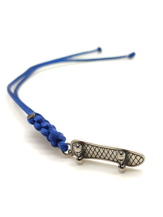 Portachiavi Portachiavi in argento skateboard con corda in raso - Gioielli Pavan