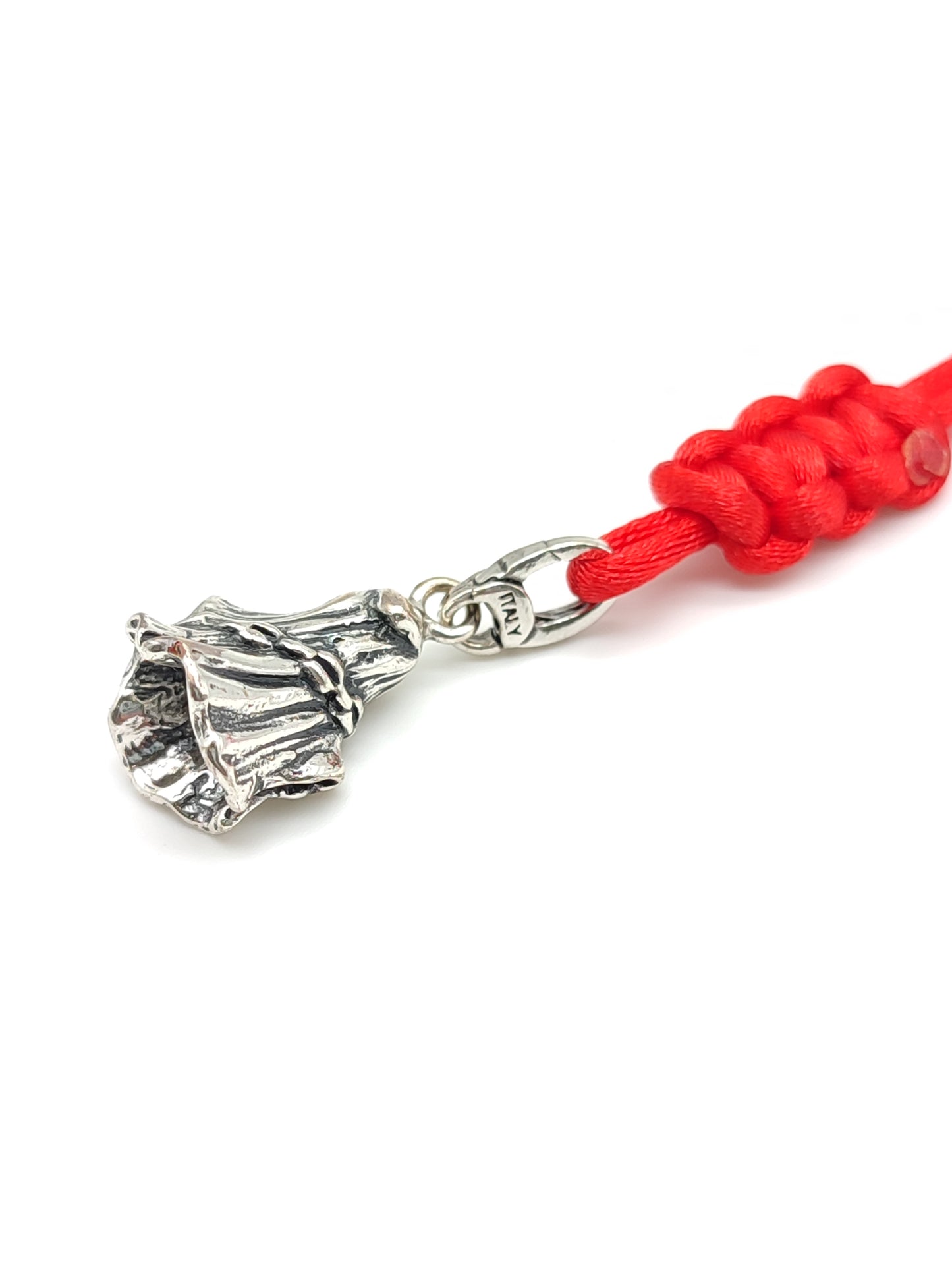 Portachiavi Portachiavi in argento fantasmino con corda in raso - Gioielli Pavan