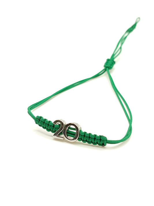 Bracciale Braccialetto 20 in argento e sagola - Gioielli Pavan