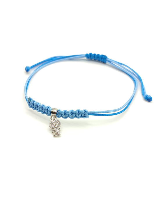 Bracciale Braccialetto lisca di pesce pavé in argento e sagola - Gioielli Pavan