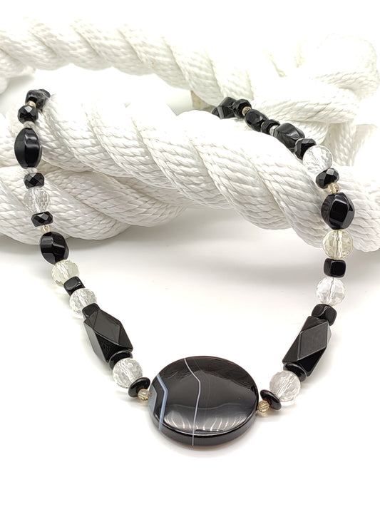 Girocollo Girocollo con onice e quarzo ialino - Gioielli Pavan