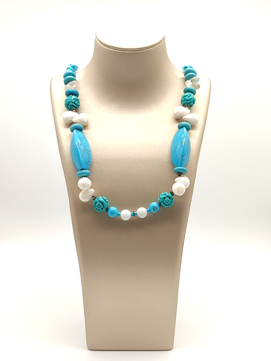 Girocollo Girocollo mare con di turchesi e agata - Gioielli Pavan