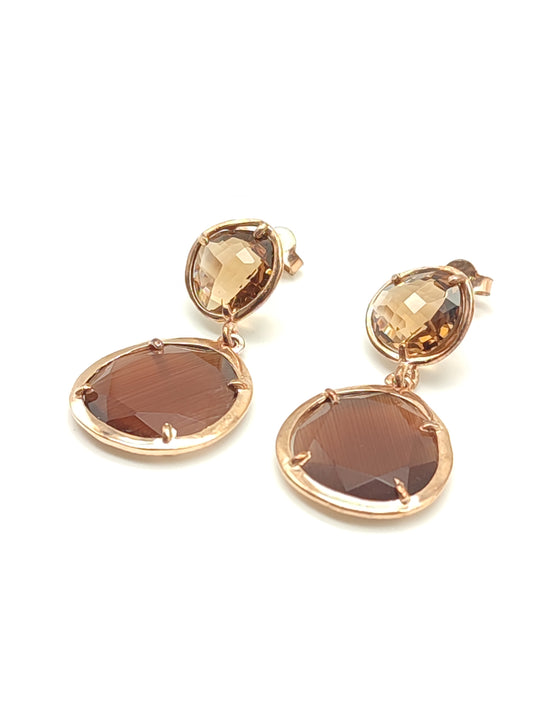 Orecchini Orecchini in argento quarzi fumè - Gioielli Pavan