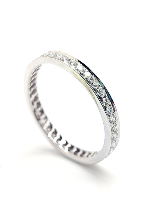 Anello Anello in oro giro completo di diamanti 0,76ct - Gioielli Pavan