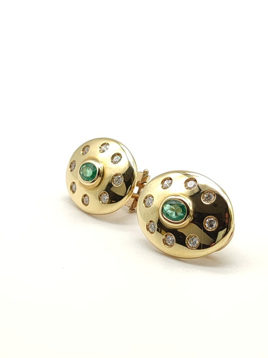 Orecchini Orecchini in oro con diamanti e smeraldi - Gioielli Pavan