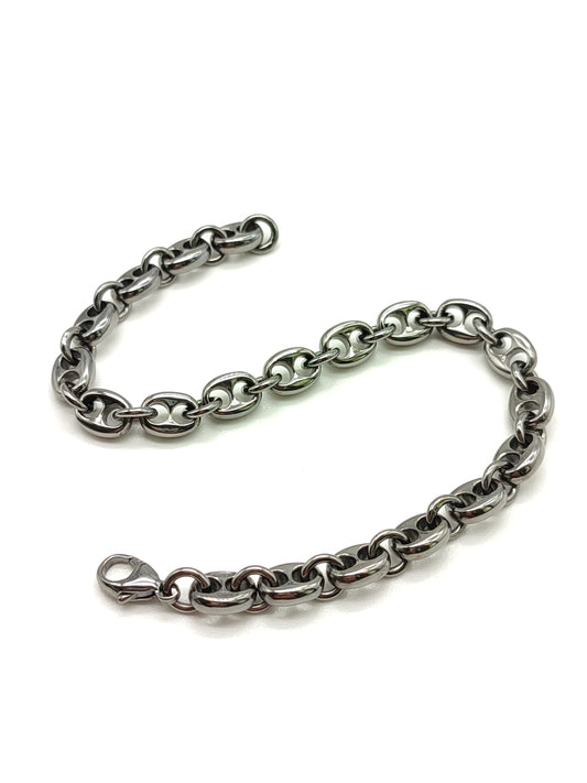 Bracciali Bracciale in argento brunito maglia marina - Gioielli Pavan