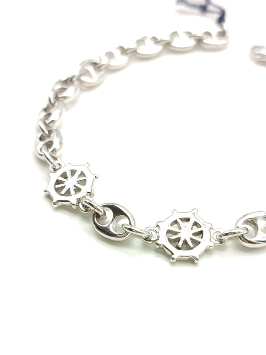 Bracciali Bracciale in argento con timoni medio - Gioielli Pavan