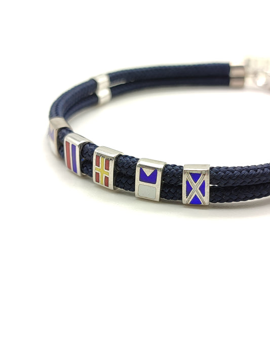 Bracciali Bracciale in argento con bandiere nautiche - Gioielli Pavan