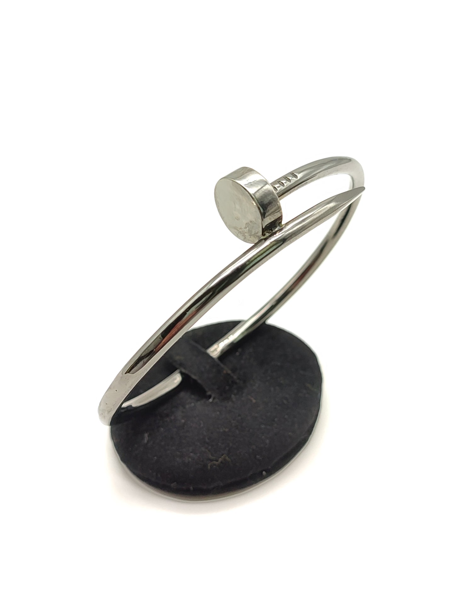 Bracciali Bracciale rigido in argento brunito a forma di chiodo - Gioielli Pavan