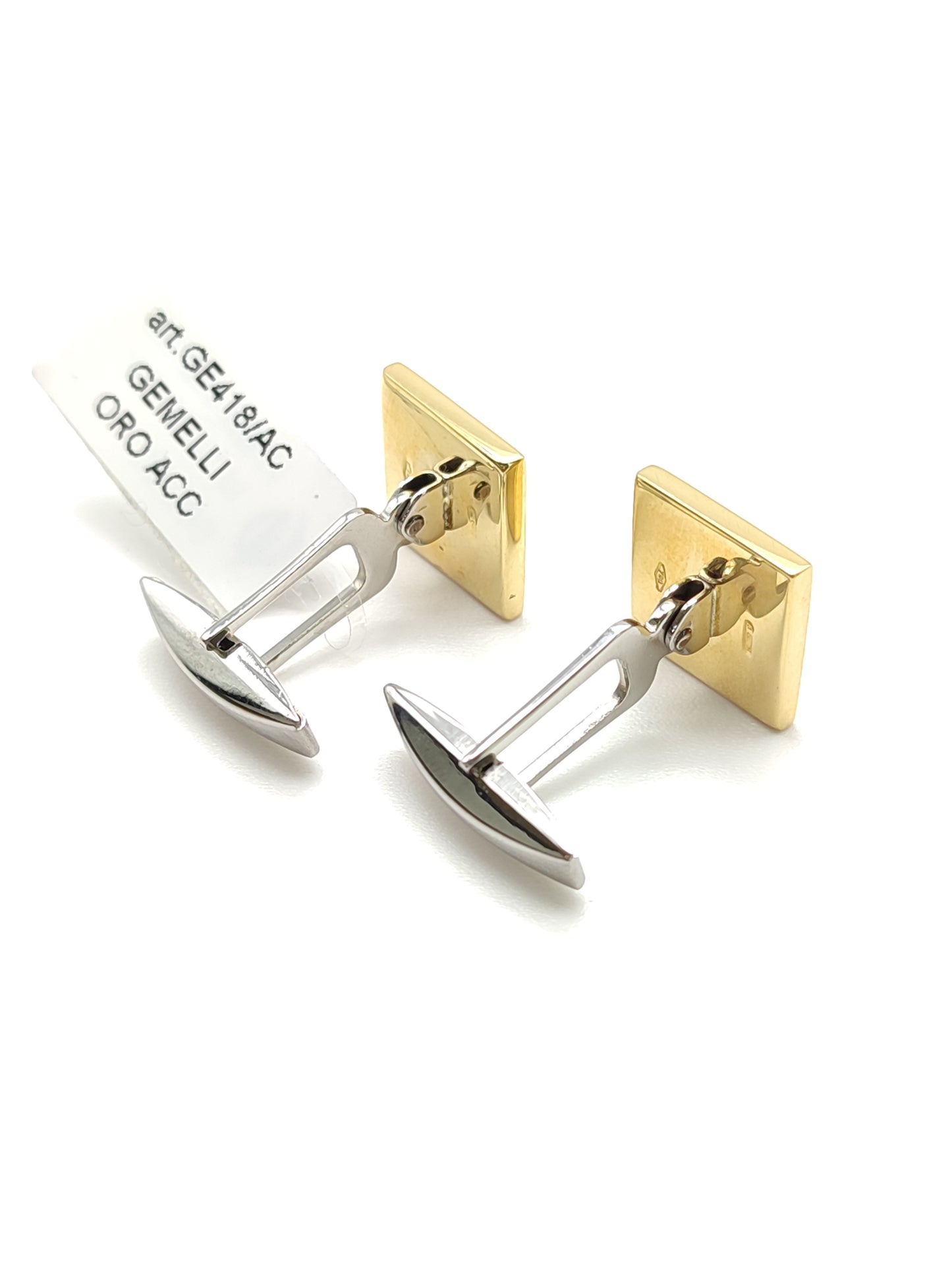 Gemelli da camicia Gemelli in oro e acciaio con onice - Gioielli Pavan