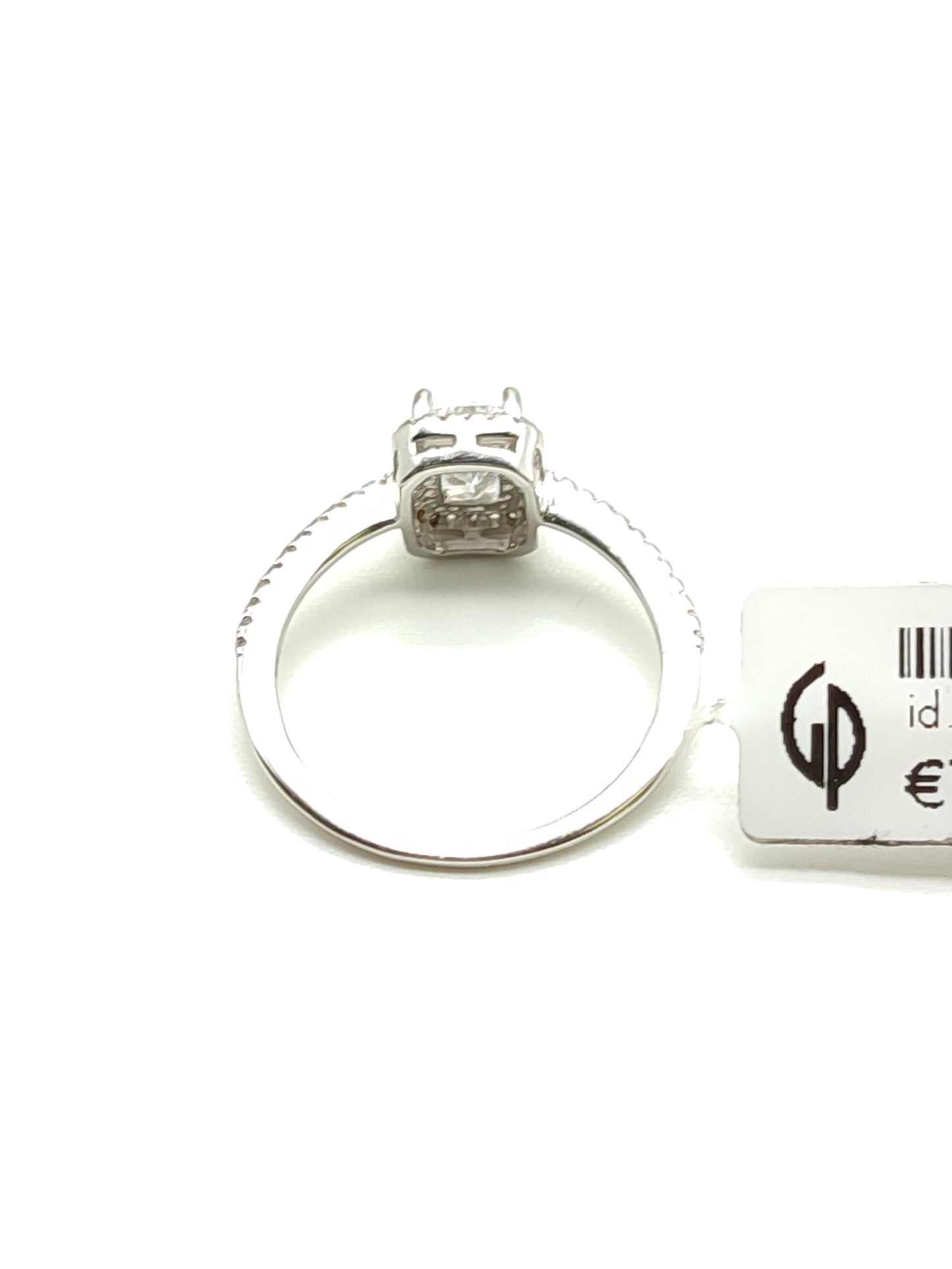 Anello Anello in argento solitario con pavé - Gioielli Pavan